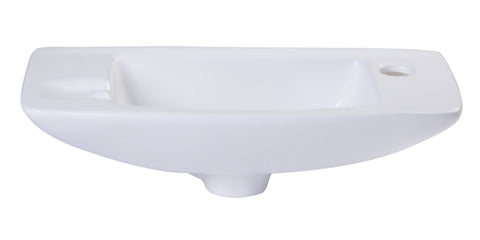 Small White Wall Mounted Porcelain Bathroom Sink Basin
