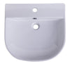 20" White D-Bowl Porcelain Wall Mounted Bath Sink Sink Alfi 