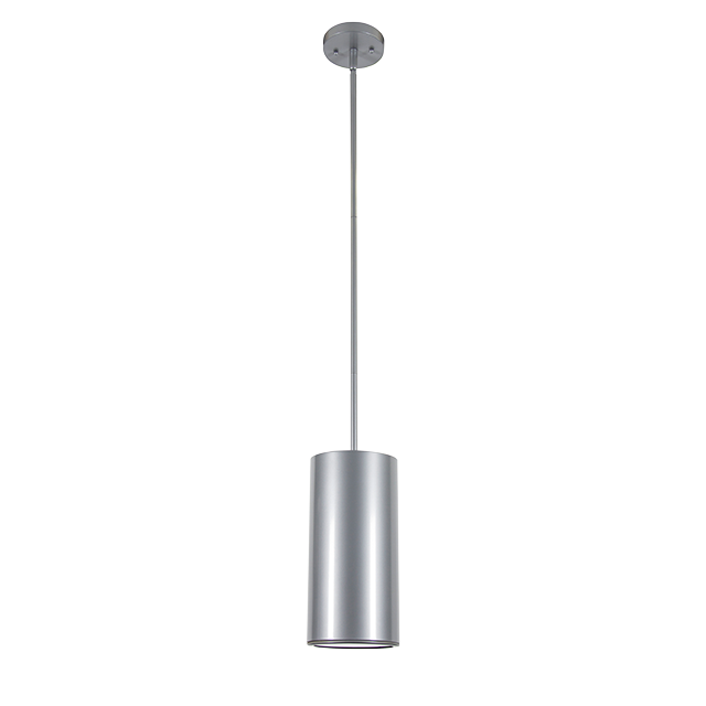 LED Round Aluminum Pendant - Silver Powder Coat