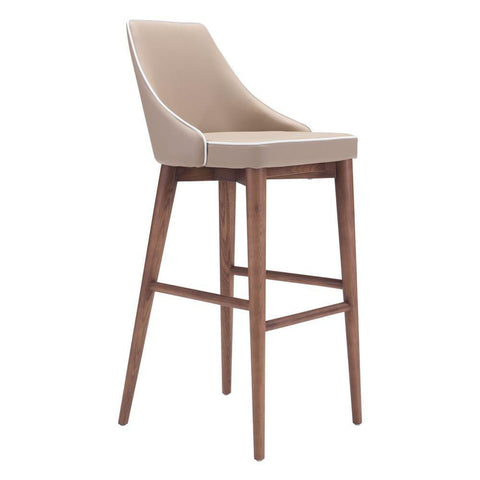 Moor Bar Chair Beige Furniture Zuo 