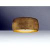 Pogo 16"w Ceiling Fixture - Gold/Inner Gold Foil (Choose Bronze or Nickel) Ceiling Besa Lighting Brushed Bronze 11W LED GU24 Base 