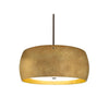 Pogo 16"w Pendant - Gold/Inner Gold Foil (Choose Nickel or Bronze Finish) Ceiling Besa Lighting Brushed Bronze 11W LED GU24 Base Stem