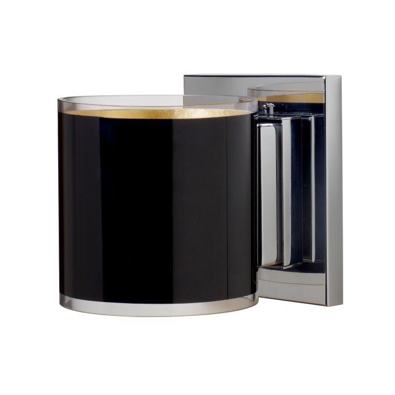 Pogo Mini Sconce - Satin Nickel w/Black/Inner Gold Wall Besa Lighting Chrome 5W LED G9 