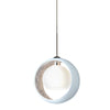 Pogo Cord Pendant - White/Inner Silver (Choose Nickel or Bronze) Ceiling Besa Lighting Brushed Bronze 5W LED G6.35 
