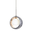 Pogo Cord Pendant - Silver/Inner Silver (Choose Nickel or Bronze) Ceiling Besa Lighting Brushed Bronze 5W LED G6.35 