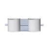 Pogo 2-Light Bath Fixture (Chrome or Satin Nickel) Wall Besa Lighting White/Silver Chrome 50W Halogen G9