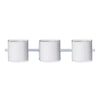 Pogo 3-Light Bath Fixture (Finish and Shade Choices) Wall Besa Lighting Chrome White/Inner Silver 50W Halogen G9