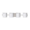 Pogo 4-Light Bath Fixture (Finish and Shade Choices) Wall Besa Lighting Chrome White/Inner Silver 50W Halogen G9