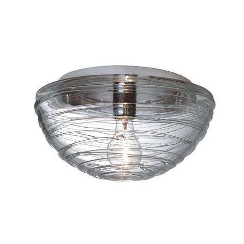 Wave Ceiling Light (2 Sizes) - Clear Glass Ceiling Besa Lighting 12"w 100W Incandescent 