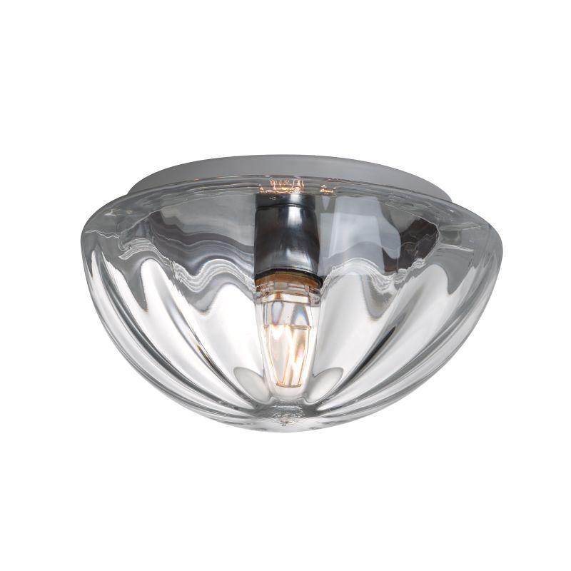 Pinta Clear Glass Ceiling Fixture (2 Sizes) Ceiling Besa Lighting 12"w 40W Edison Filament 