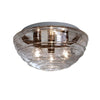 Wave Ceiling Light (2 Sizes) - Smoke Glass Ceiling Besa Lighting 15"w 40W Edison Filament 
