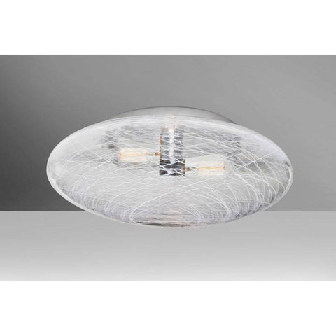 Uno 16"w Clear Glass Ceiling Fixture Ceiling Besa Lighting Clear 