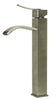 Tall Brushed Nickel Tall Square Body Curved Spout Single Lever Bathroom Faucet Faucets Alfi 