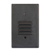 Angled Louver 120V Step Light with Vertical/Horizontal Plate - Choose White, Black or Bronze Outdoor Lighting Dazzling Spaces 