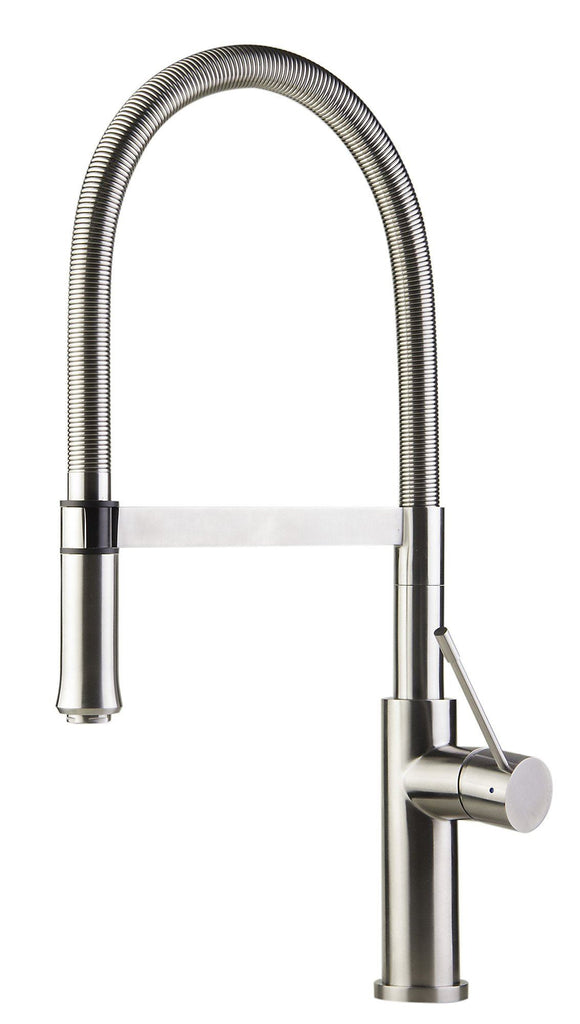 Brushed Gooseneck Single Hole Faucet Faucets Alfi 