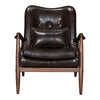 Bully Lounge Chair & Ottoman Brown Furniture Zuo 