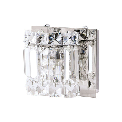 Dutchess 1 Light Vanity In Chrome With Clear Glass Wall Elk Lighting 