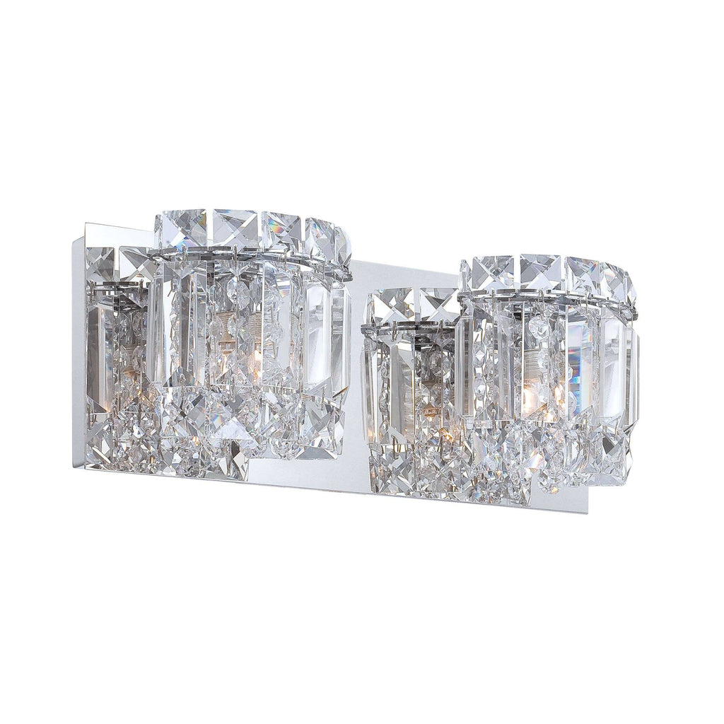 Duchess 2 Light Bath and Vanity Clear glass in Chrome Wall Elk Lighting 