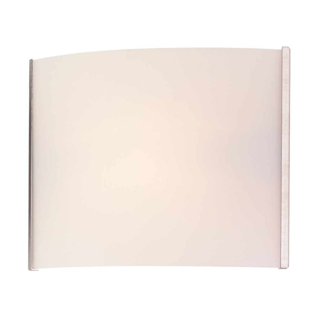 Pannelli 1 Light Vanity In Stainless Steel And Hand-Moulded White Opal Glass Wall Elk Lighting 
