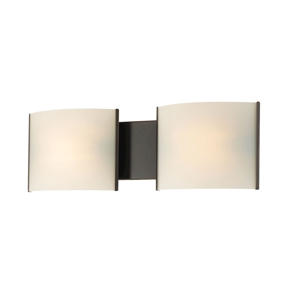 Pannelli 2 Light Vanity In Oil Rubbed Bronze And Hand-Moulded White Opal Glass Wall Elk Lighting 