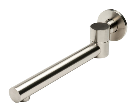 Brushed Nickel Round Foldable Tub Spout