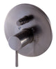 Brushed Nickel Pressure Balanced Round Shower Mixer with Diverter Bath Fixture Alfi 