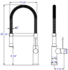 Brushed Gooseneck Single Hole Faucet Faucets Alfi 