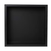 16" x 16" Black Matte Stainless Steel Square Single Shelf Bath Shower Niche