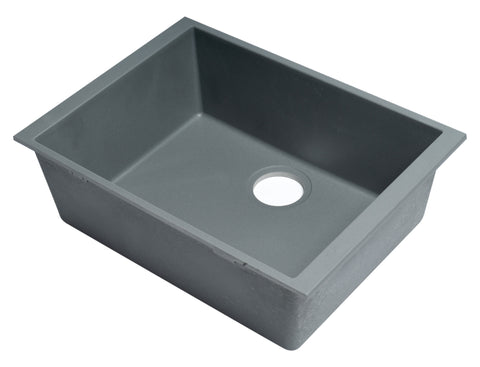 Titanium 24" Undermount Single Bowl Granite Composite Kitchen Sink