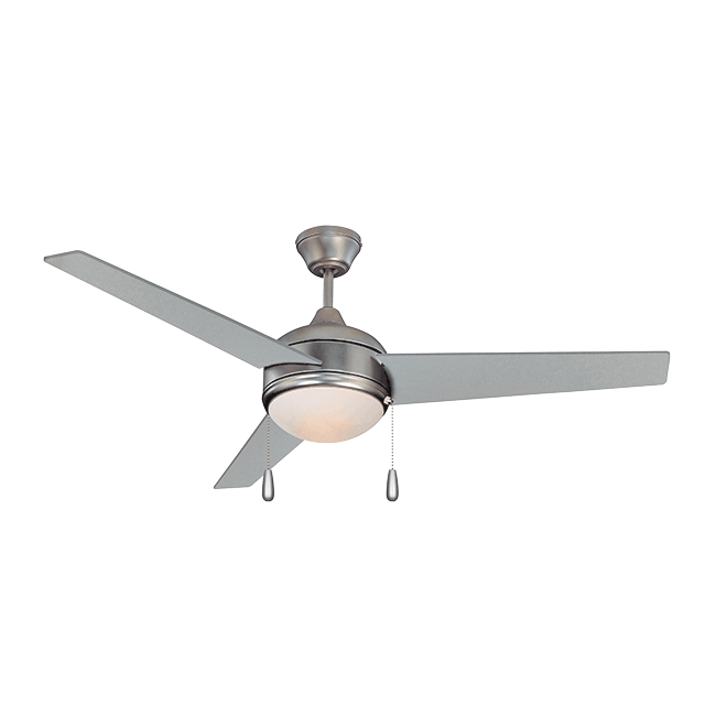 52 In LED Skylark 3 Blade Fan (With Pull Chains) - Satin Nickel