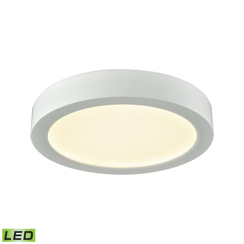 Titan 1-Light 6-inch LED Flush Mount in White with a White Acrylic Diffuser Ceiling Thomas Lighting 