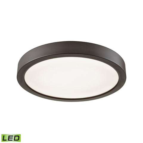 Titan 8-inch LED Flush in Oil Rubbed Bronze with a White Acrylic Diffuser Ceiling Thomas Lighting 