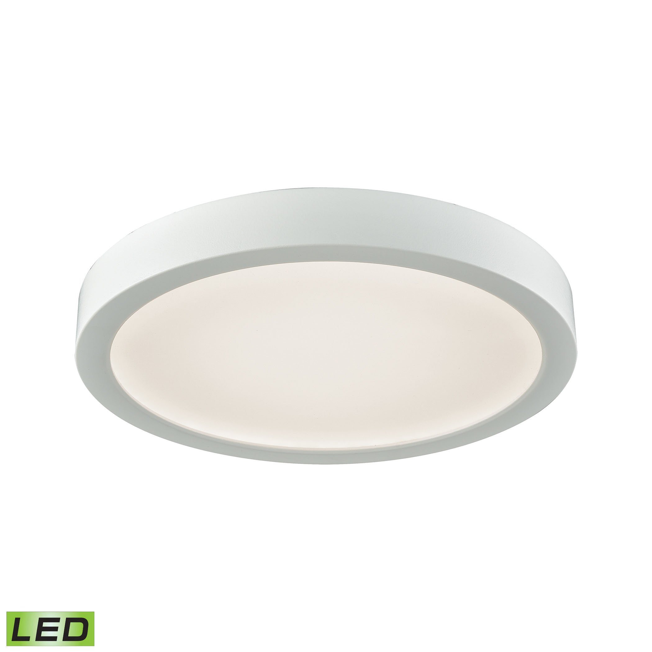 Titan 1-Light 8-inch LED Flush Mount in White with a White Acrylic Diffuser Ceiling Thomas Lighting 