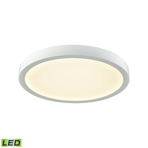 Titan 1-Light 10-inch LED Flush Mount in White with a White Acrylic Diffuser Ceiling Thomas Lighting 