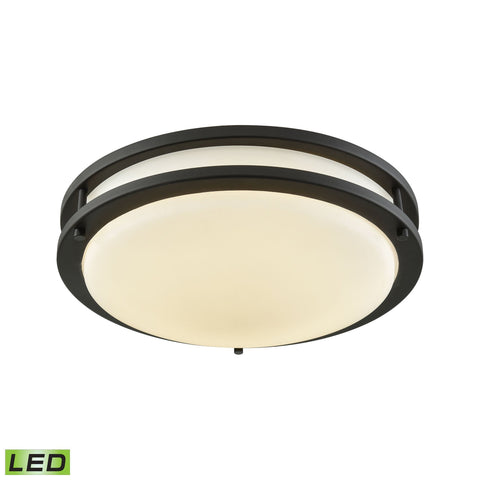 Clarion 11-inch LED Flush Mount in Oil Rubbed Bronze with a White Acrylic Diffuser Ceiling Thomas Lighting 