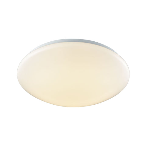 Kalona 1-Light 15-inch LED Flush Mount in White with a White Acrylic Diffuser Ceiling Thomas Lighting 