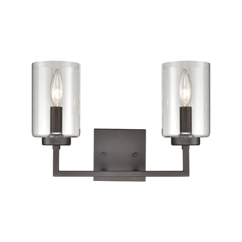 West End 2-Light Bath Light in Oil Rubbed Bronze Wall Thomas Lighting 
