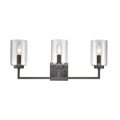 West End 3-Light Bath Light in Oil Rubbed Bronze Wall Thomas Lighting 