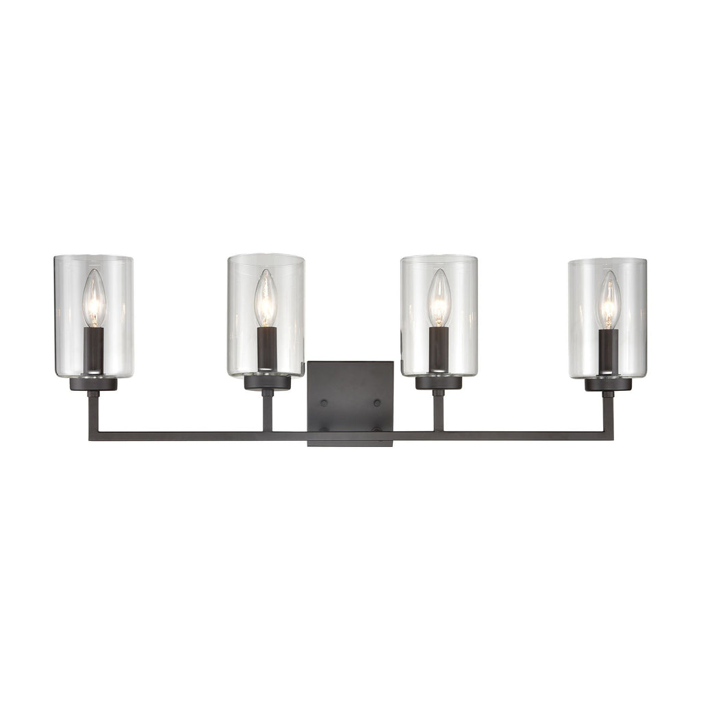 West End 4-Light Bath Light in Oil Rubbed Bronze Wall Thomas Lighting 