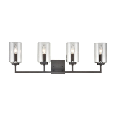 West End 4-Light Bath Light in Oil Rubbed Bronze Wall Thomas Lighting 