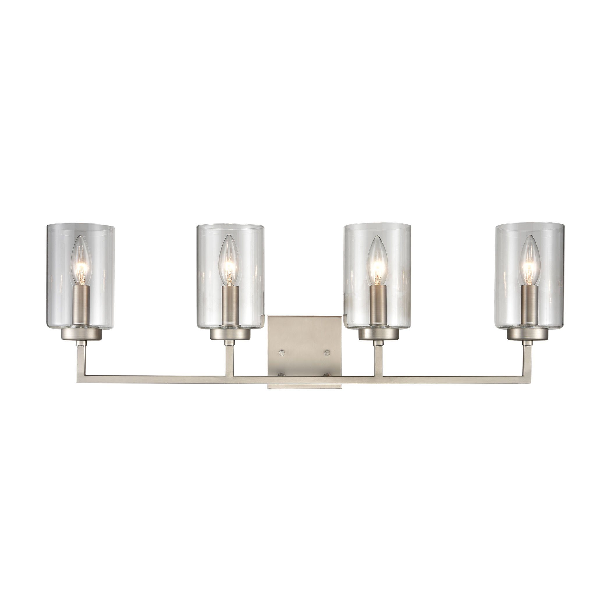 West End 4-Light Bath Light in Brushed Nickel Wall Thomas Lighting 