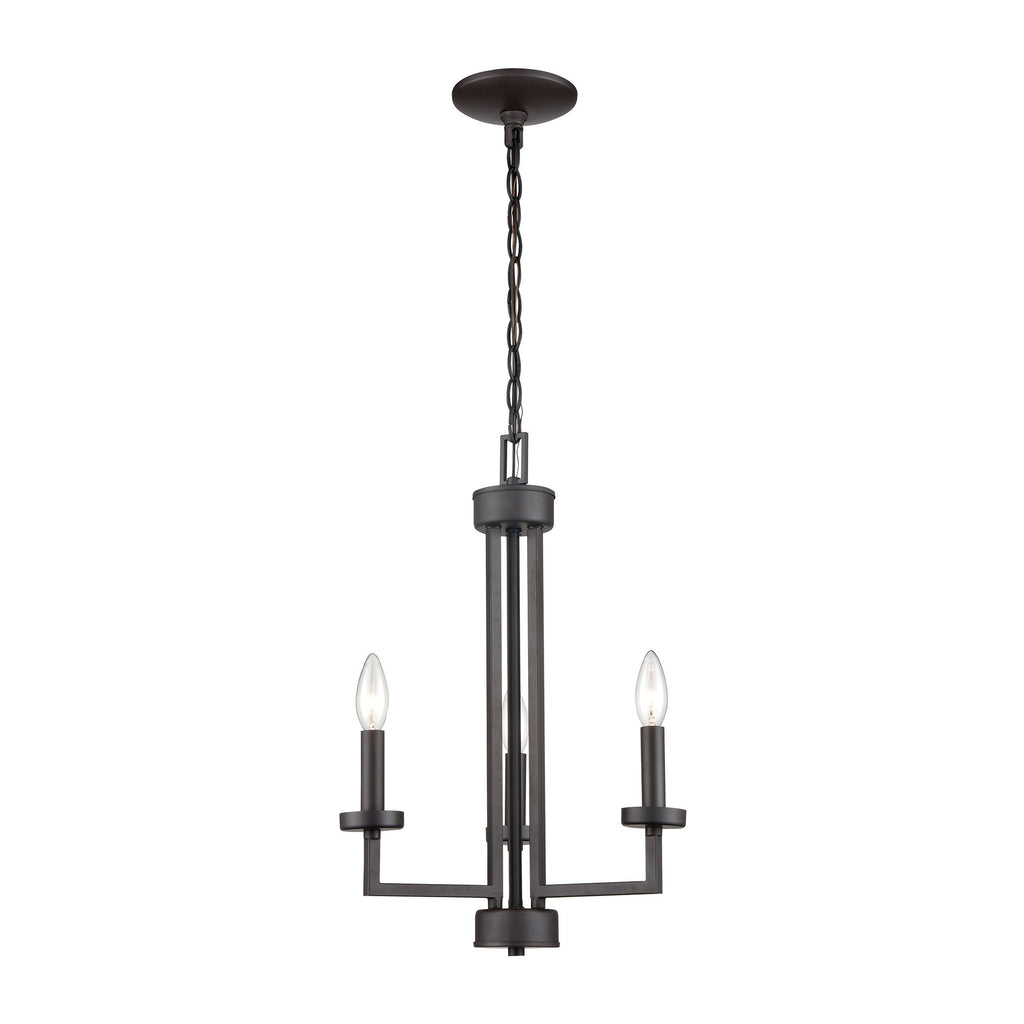 West End 3-Light Chandelier in Oil Rubbed Bronze Ceiling Thomas Lighting 