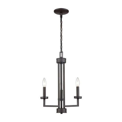 West End 3-Light Chandelier in Oil Rubbed Bronze Ceiling Thomas Lighting 