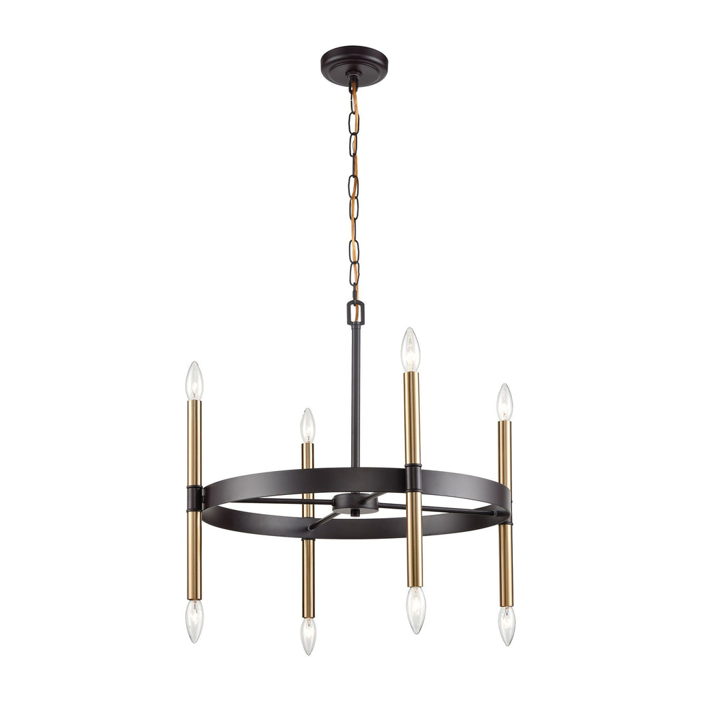 Notre Dame 24" Chandelier in Oil Rubbed Bronze and Gold Ceiling Thomas Lighting 