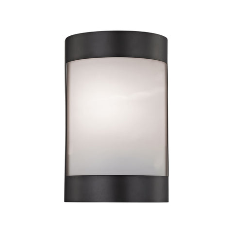Bella 1-Light Wall Sconce in Oil Rubbed Bronze with White Glass Diffuser Wall Thomas Lighting 