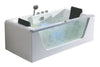 6 ft Clear Rectangular Acrylic Whirlpool Bathtub for Two Bathtub Alfi 