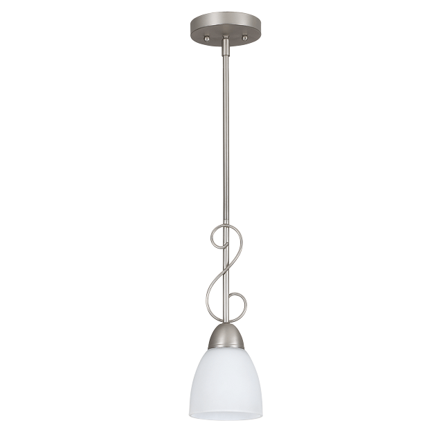 One Light Pendant - Satin Nickel