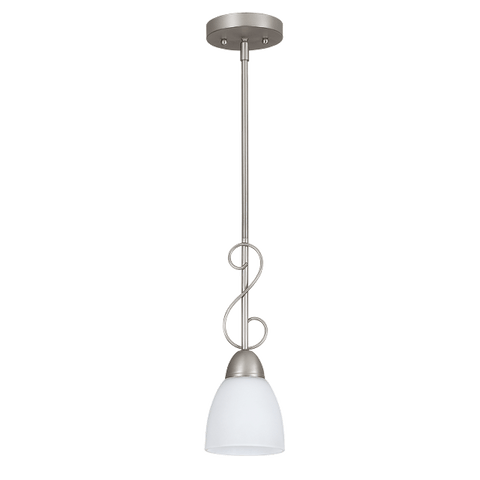 One Light Pendant - Satin Nickel