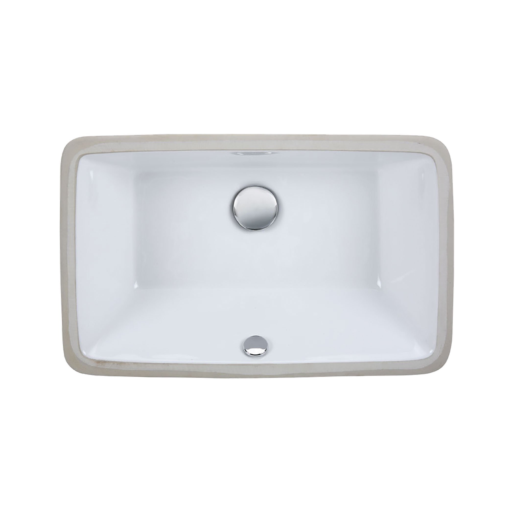 Undermount Sink - 21-inch Rectangular Vitreous China - White Sink Ryvyr 