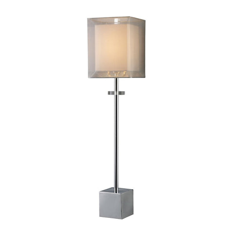 Exeter Table Lamp In Chrome With Double-Framed Shade Lamps Dimond Lighting 